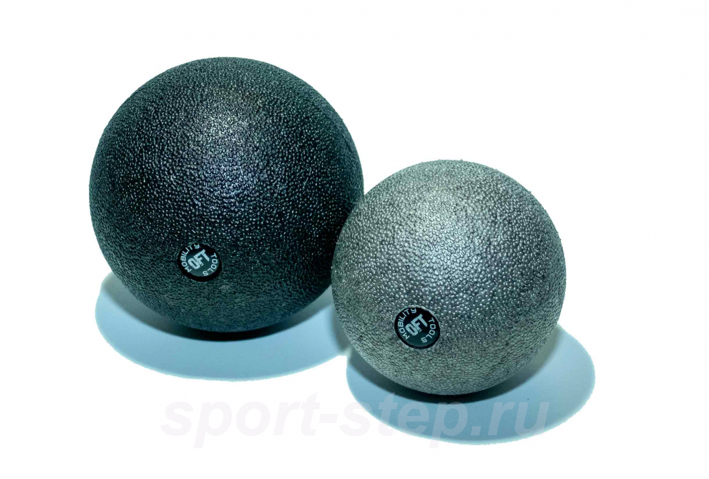 Шар массажный одинарный 8 см серый OFT FT-EPP-8SB