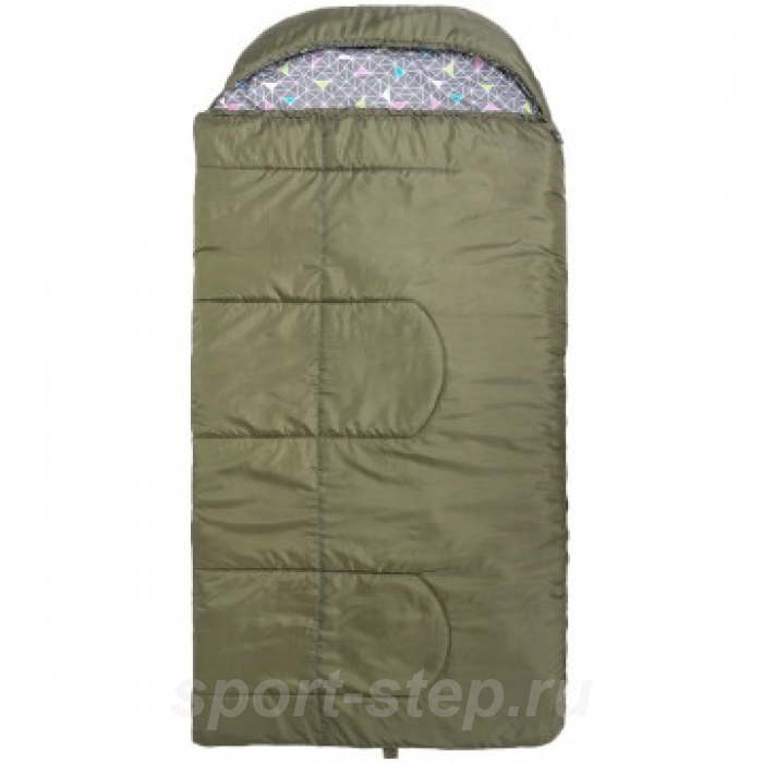 Спальный мешок OLYMPUS Wide Plus 400 (220х106, холлофайбер, зеленый) (T-HS-SB-OWP-400) Helios