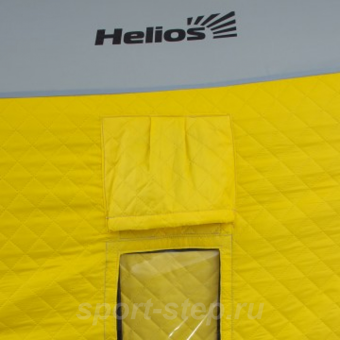 Палатка зимняя утепл. Куб 1,8х1,8 yellow/gray Helios (HS-ISCI-180YG)