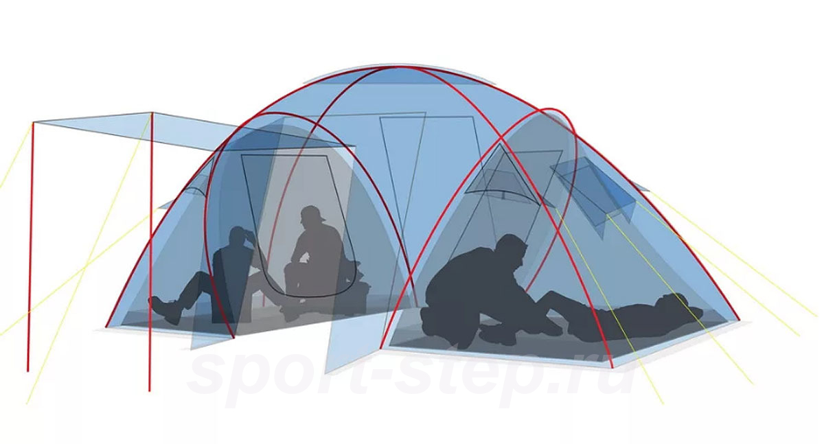 Палатка Canadian Camper SANA 4 plus, цвет forest