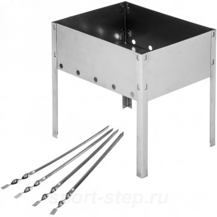 Мангал сборный Helios Light 300x240x300мм, 4 шампура, сталь 0,3мм (HS-МC.01-Э-1) Helios