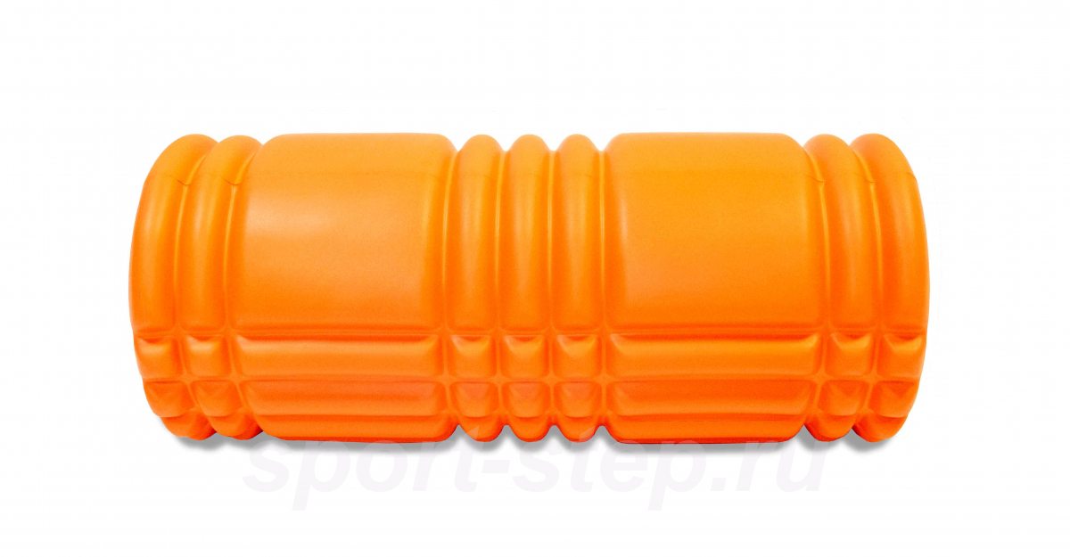 Цилиндр массажный оранжевый + ремешок для йоги