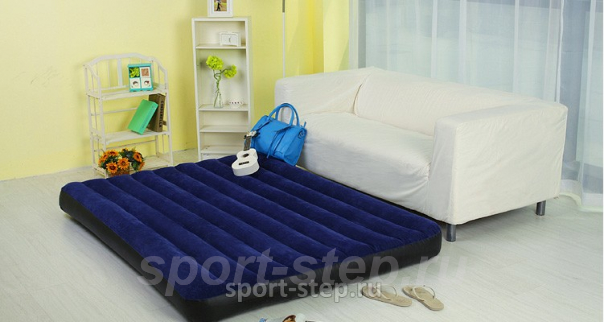 Двуспальный надувной матрас Intex Classic Downy 68759 без насоса