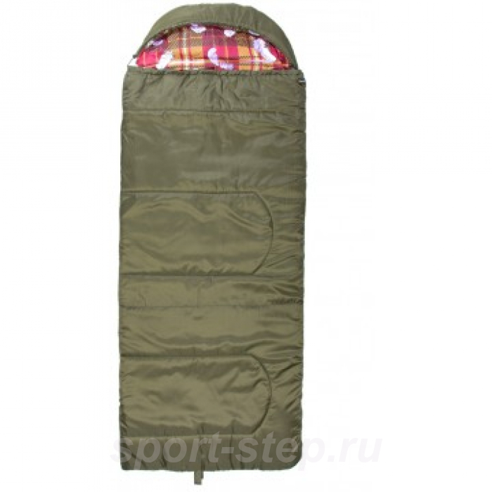 Спальный мешок БАТЫР XXL СОШ-3 (220*90) зелёный (холлофайбер) Helios