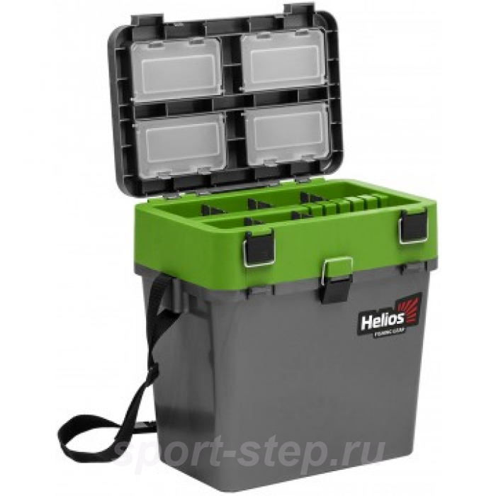 Ящик рыболовный зимний серый/салатовый (HS-IB-19-GG) Helios