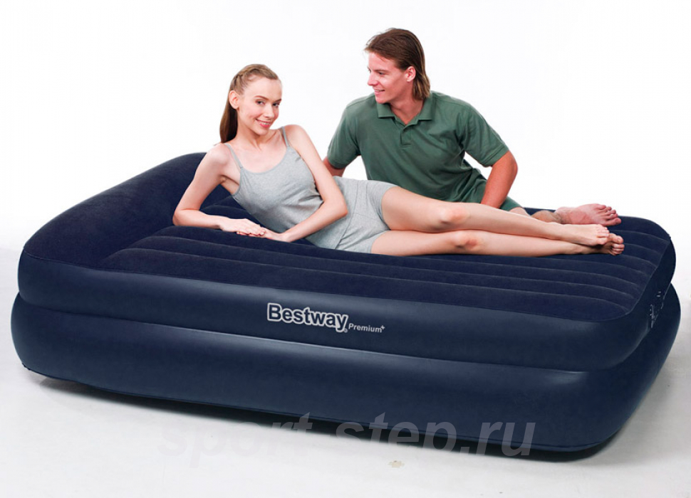 Двуспальная надувная кровать Best Way Premium Air Bed 67345 с внешним электронасосом
