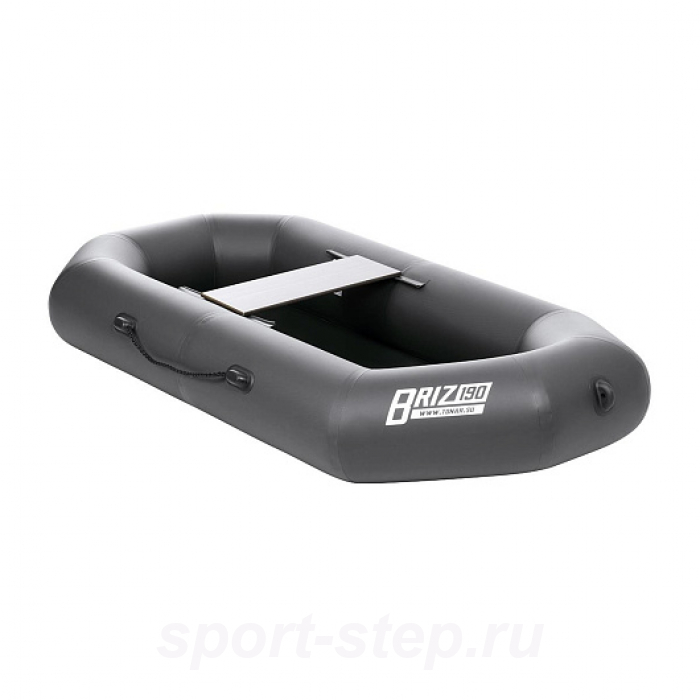 Лодка Бриз 190 гребки + жесткое сиденье серый Тонар