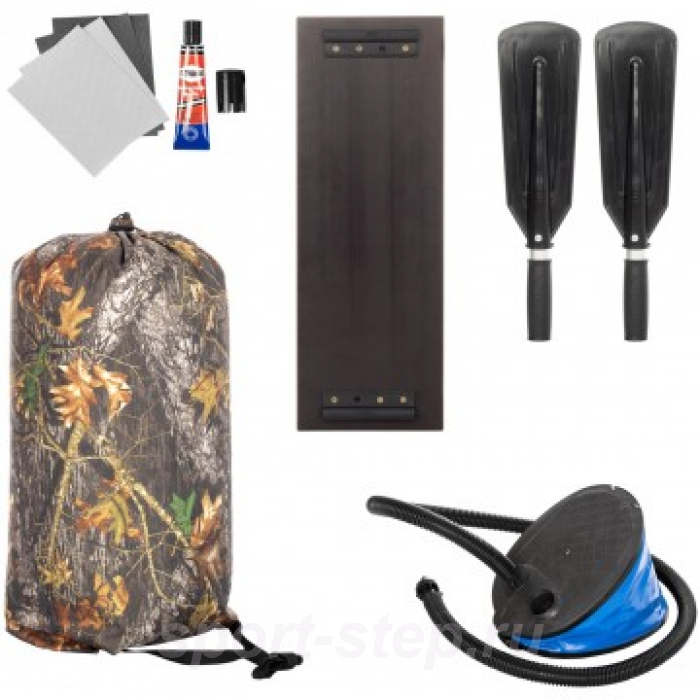 Лодка Бриз 190 (гребки + жесткое сиденье) бело/серый