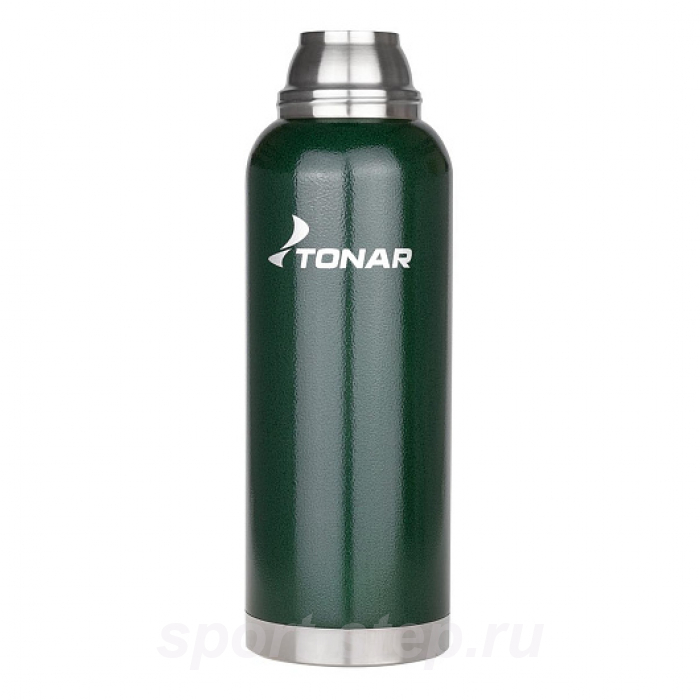 Термос (HS.TM-058-G) 1200ML с ситечком зеленый (2 крышки-кружки) TONAR