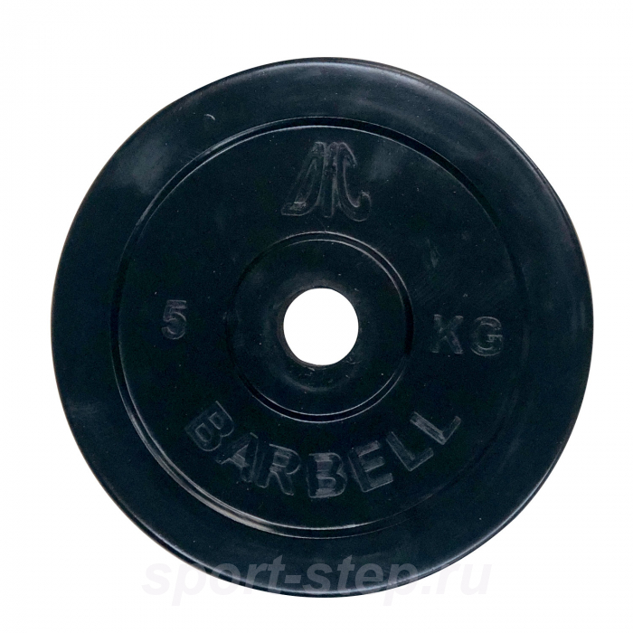 Диск обрезиненный DFC, чёрный, 31 мм, 5кг, WP021-31-5