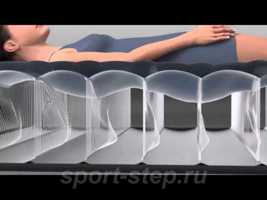 Двуспальная надувная кровать Intex 67768 Comfort-Plush Mid-Rise Airbed с встроенным насосом