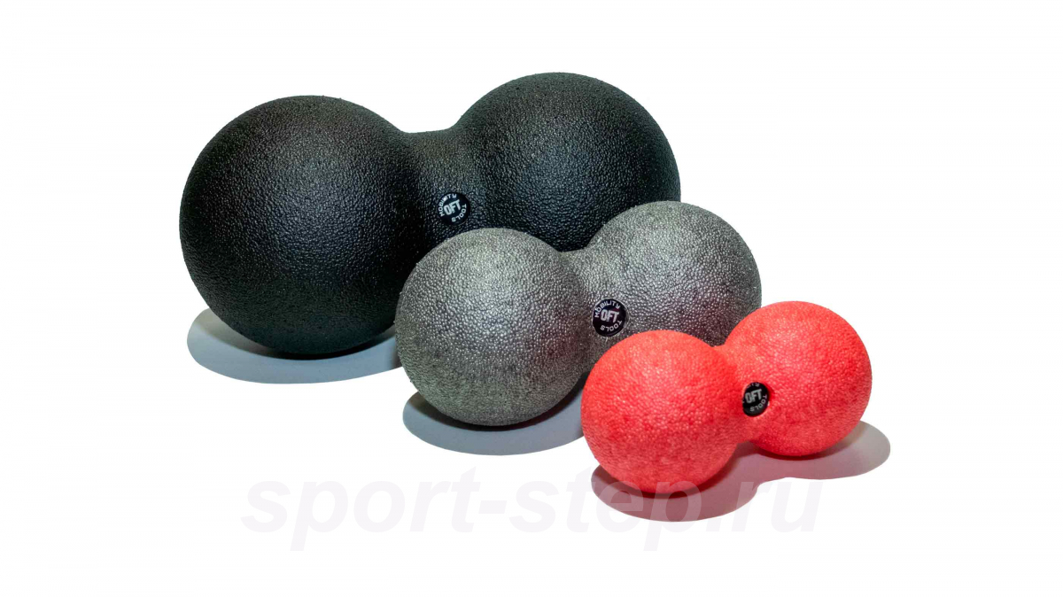 Шар массажный сдвоенный 12 х 6 см розовый OFT FT-EPP-126PB